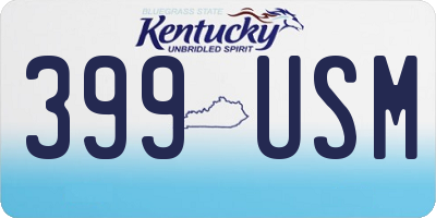 KY license plate 399USM