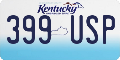 KY license plate 399USP