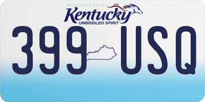 KY license plate 399USQ