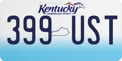 KY license plate 399UST