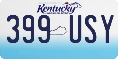 KY license plate 399USY