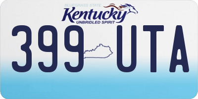KY license plate 399UTA