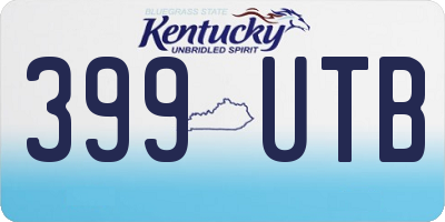 KY license plate 399UTB