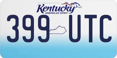 KY license plate 399UTC