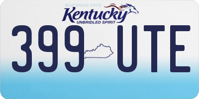 KY license plate 399UTE