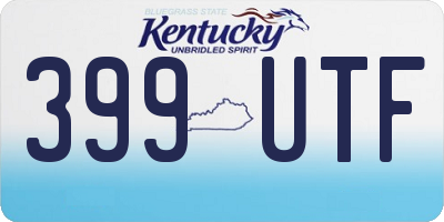 KY license plate 399UTF