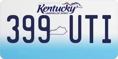 KY license plate 399UTI