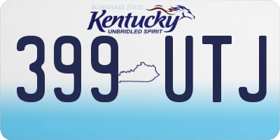 KY license plate 399UTJ