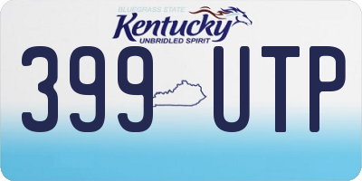 KY license plate 399UTP