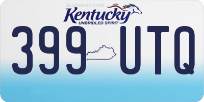 KY license plate 399UTQ