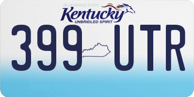 KY license plate 399UTR
