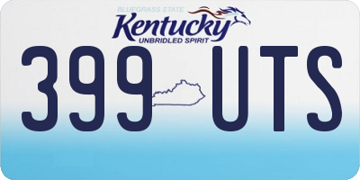 KY license plate 399UTS