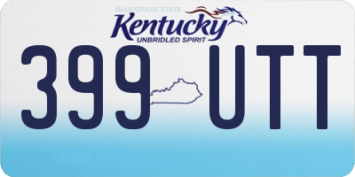 KY license plate 399UTT
