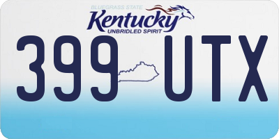 KY license plate 399UTX