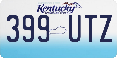 KY license plate 399UTZ