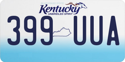 KY license plate 399UUA