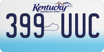 KY license plate 399UUC