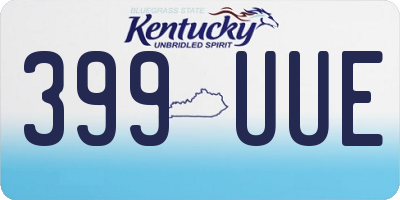 KY license plate 399UUE