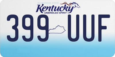 KY license plate 399UUF