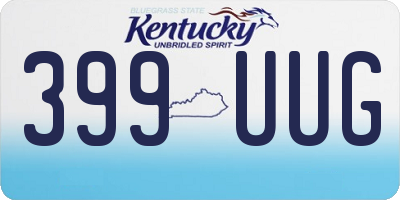 KY license plate 399UUG