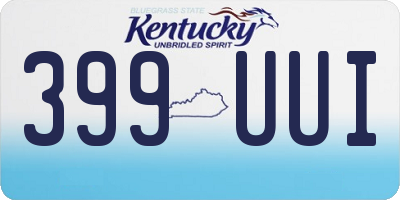 KY license plate 399UUI