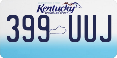 KY license plate 399UUJ