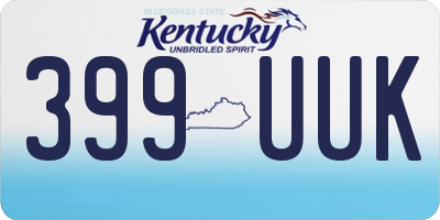 KY license plate 399UUK