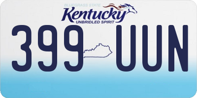 KY license plate 399UUN