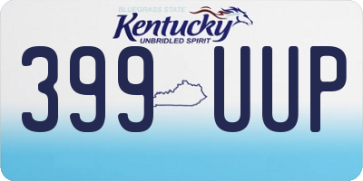 KY license plate 399UUP