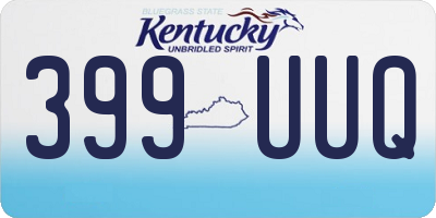 KY license plate 399UUQ