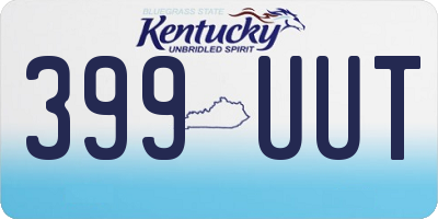 KY license plate 399UUT