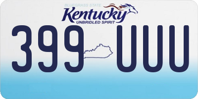 KY license plate 399UUU