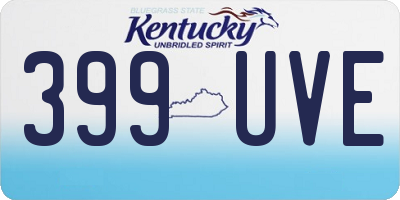 KY license plate 399UVE