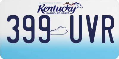 KY license plate 399UVR