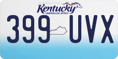 KY license plate 399UVX