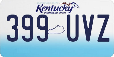 KY license plate 399UVZ
