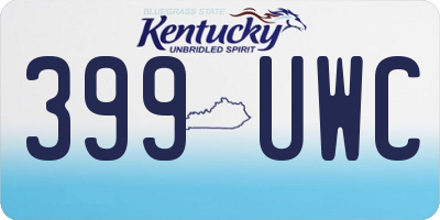 KY license plate 399UWC