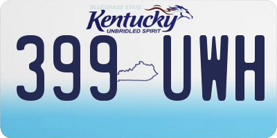 KY license plate 399UWH