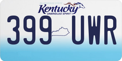 KY license plate 399UWR