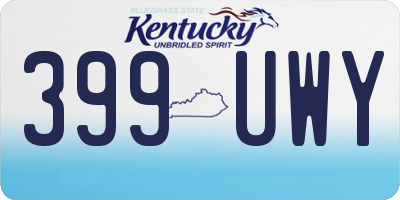 KY license plate 399UWY