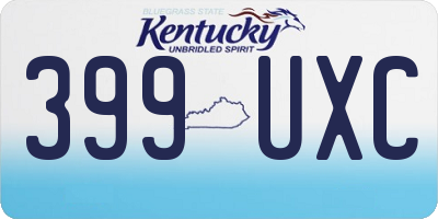 KY license plate 399UXC