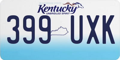 KY license plate 399UXK