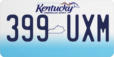 KY license plate 399UXM