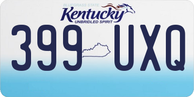 KY license plate 399UXQ