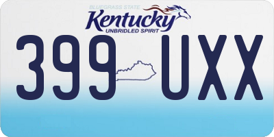 KY license plate 399UXX