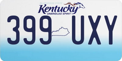 KY license plate 399UXY