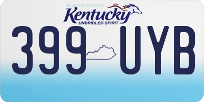 KY license plate 399UYB