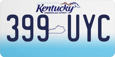 KY license plate 399UYC