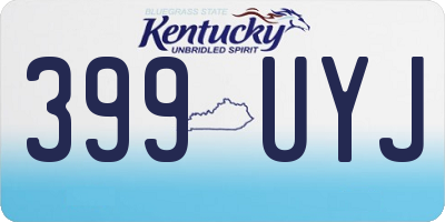 KY license plate 399UYJ