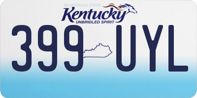 KY license plate 399UYL